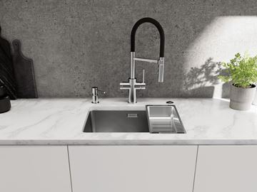 BLANCO CATRIS-S FLEXO FILTR dřezová baterie, s flexi ramínkem a sprškou, s filtrační funkcí, nerez  526706 Obrázek - fotka