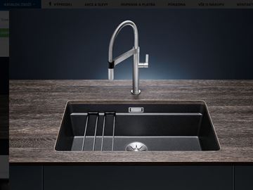 BLANCO ETAGON 700 U granitový dřez 730x460 mm, černá 525891 Obrázek - fotka