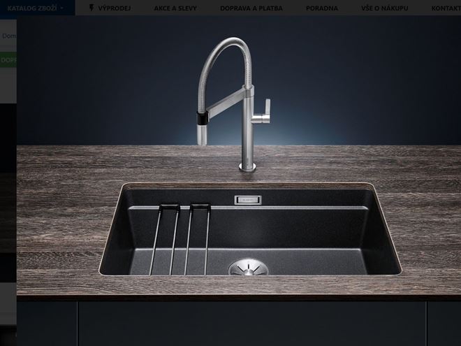 BLANCO ETAGON 700 U granitový dřez 730x460 mm, černá 525891 Obrázek - fotka