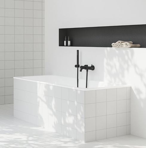 RAVAK CHROME 611.20 nástěnný otočný držák ruční sprchy, matná černá  X07P674 Obrázek - fotka