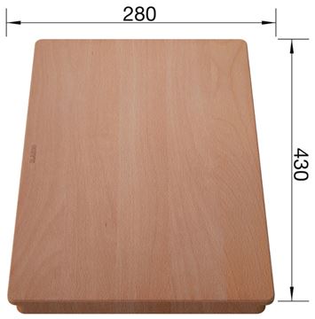BLANCO krájecí deska Subline, buk 514544 Technický nákres