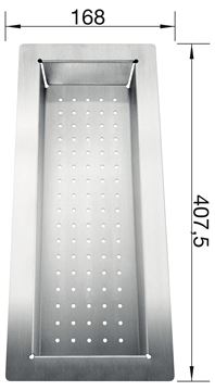 BLANCO odkapávací miska pro keramický dřez, nerez 514542 Technický nákres