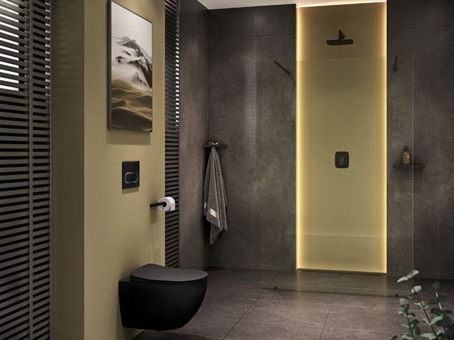 RAVAK UNI CHROME závěsné WC, RimOff splachování, černá  X01794 Obrázek - fotka
