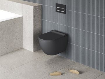 RAVAK UNI CHROME závěsné WC, RimOff splachování, černá  X01794 Obrázek - fotka
