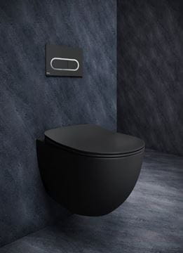RAVAK UNI CHROME FLAT WC sedátko Slim, SoftClose, černá  X01795 Obrázek - fotka