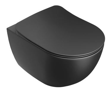 RAVAK UNI CHROME FLAT WC sedátko Slim, SoftClose, černá  X01795 Obrázek - fotka