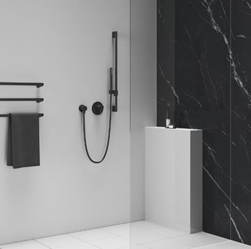 RAVAK SATINFLEX 913.22BLM sprchová hadice 1500 mm, hladká, EasyTwist, plast, matná černá  X07P671 Obrázek - fotka