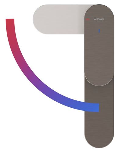 RAVAK ELEGANTA EL 012.21GB umyvadlová stojánková baterie BeCool, kartáčovaný grafit X070412 Obrázek - fotka