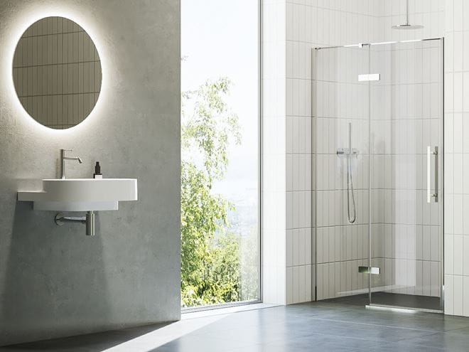 RAVAK COOL COSD2 120 sprchové dveře 120x195 cm, křídlové, lesklý chrom/čiré sklo X0VVGCA00Z1 Obrázek - Hlavní obrázek