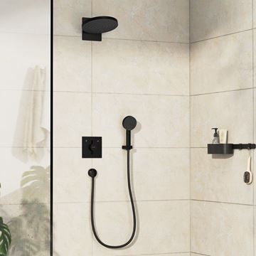 HANSGROHE DUOTURN E podomítková baterie, pro 2 spotřebiče, matná černá 75417670 Obrázek - fotka
