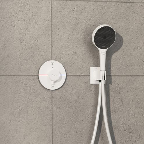 HANSGROHE SHOWERSELECT COMFORT S podomítková termostatická baterie, pro 2 spotřebiče, matná bílá 15554700 Obrázek - fotka