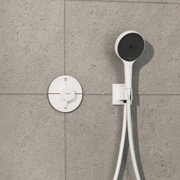 HANSGROHE SHOWERSELECT COMFORT S podomítková termostatická baterie, pro 2 spotřebiče, matná bílá 15554700 Obrázek - fotka