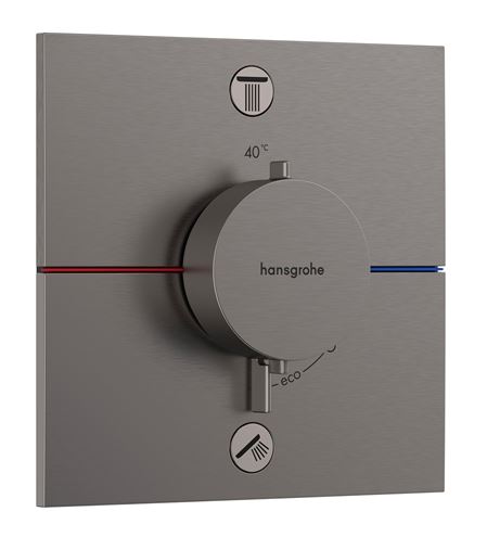 HANSGROHE SHOWERSELECT COMFORT E podomítková termostatická baterie, kartáčovaný černý chrom 15572340 Obrázek - Hlavní obrázek