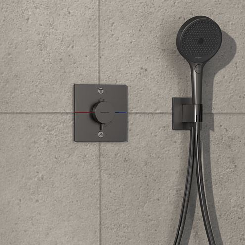HANSGROHE SHOWERSELECT COMFORT E podomítková termostatická baterie, kartáčovaný černý chrom 15572340 Obrázek - fotka