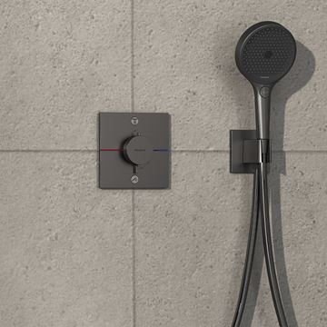 HANSGROHE SHOWERSELECT COMFORT E podomítková termostatická baterie, kartáčovaný černý chrom 15572340 Obrázek - fotka