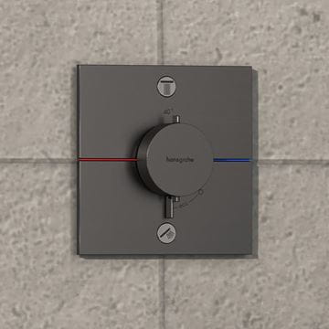 HANSGROHE SHOWERSELECT COMFORT E podomítková termostatická baterie, kartáčovaný černý chrom 15572340 Obrázek - fotka