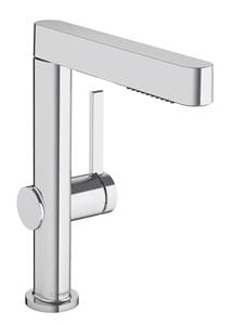 HANSGROHE FINORIS umyvadlová stojánková baterie, s vytahovací sprškou a odtokovou soupravou, EcoSmart, chrom