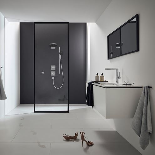 HANSGROHE FINORIS umyvadlová stojánková baterie, s vytahovací sprškou a odtokovou soupravou, EcoSmart, chrom 76063000 Obrázek - fotka