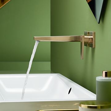 HANSGROHE METROPOL umyvadlová podomítková baterie, s odtokovou soupravou, EcoSmart, kartáčovaný bronz 32526140 Obrázek - fotka