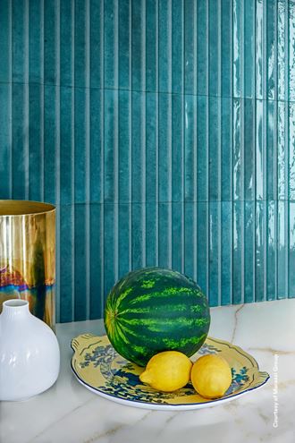 MARAZZI LUME obklad 6x24 cm, struktura 3D Rake, lesk, ocean MP9F Obrázek - fotka