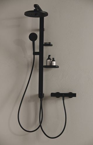 IDEAL STANDARD ALU+ ruční sprcha pr. 100 mm, 2 proudy, matná černá BD580XG Obrázek - fotka