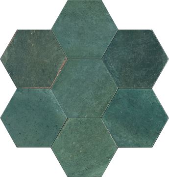 MARAZZI LUME dlažba 21x18,2 cm, hexagon, lesk, green