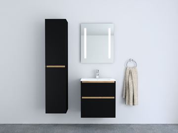 INTEDOOR BARI vysoká skříňka 35x35x160 cm, 2 dvířka, matná černá BASV352DLPA3686/A02 Obrázek - fotka