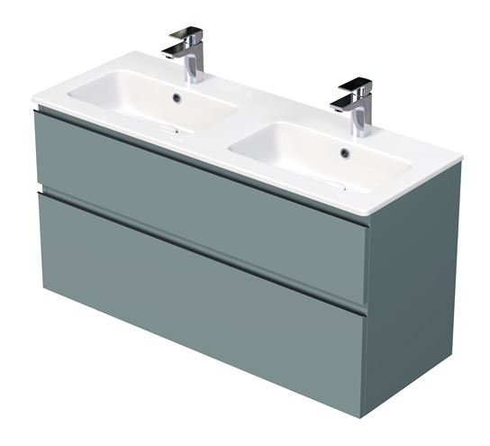 INTEDOOR BARI skříňka pod dvojumyvadlo 120x46x61 cm, 2 zásuvky, aqua marina mat BA120D2ZA6766 Obrázek - Hlavní obrázek