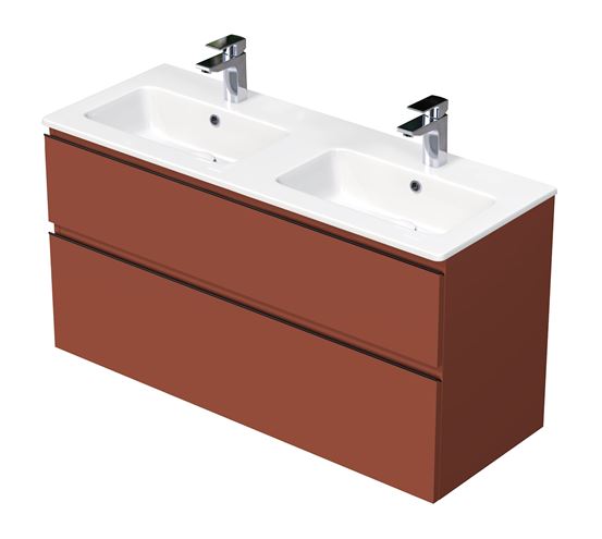 INTEDOOR BARI skříňka pod dvojumyvadlo 120x46x61 cm, 2 zásuvky, cotto mat BA120D2ZA9556 Obrázek - Hlavní obrázek