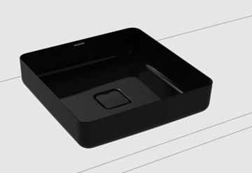 KALDEWEI MIENA 3184 umyvadlo na desku 40 cm, bez přepadu, smaltovaná ocel, Perl-Effect, černá
