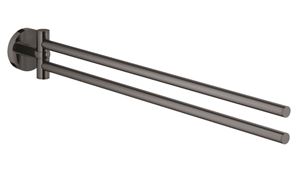 GROHE ESSENTIALS držák ručníků 439 mm, dvojramenný, hard graphite