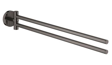 GROHE ESSENTIALS držák ručníků 439 mm, dvojramenný, hard graphite