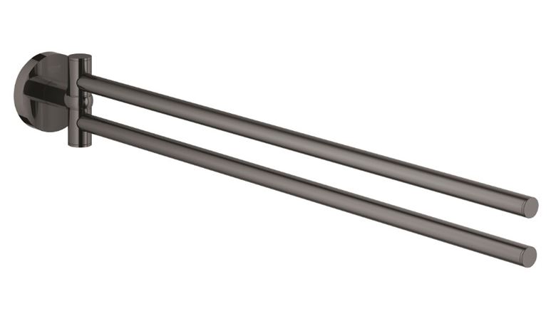 GROHE ESSENTIALS držák ručníků 439 mm, dvojramenný, hard graphite 40371A01 Obrázek - Hlavní obrázek