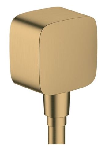 HANSGROHE FIXFIT SQUARE přípojka hadice 64x64 mm, G1/2", se zpětným ventilem, kartáčovaný bronz 26457140 Obrázek - Hlavní obrázek