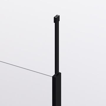 RONAL DIVERA D22T1 sprchové dveře 90x200 cm, lítací, matná černá/sklo čiré D22T1 090 06 07 Obrázek - fotka
