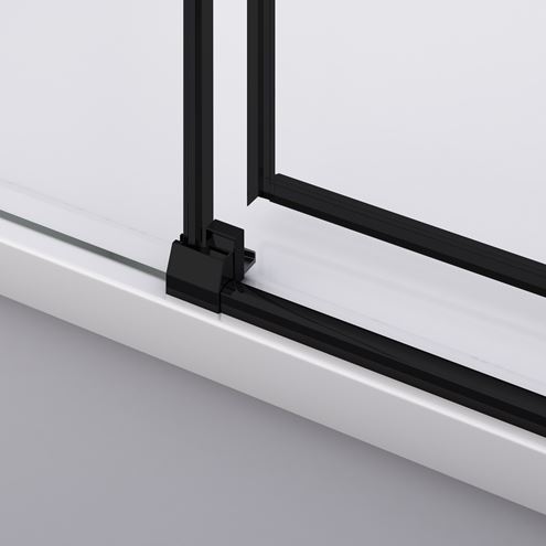 RONAL DIVERA D22T1 sprchové dveře 90x200 cm, lítací, matná černá/sklo čiré D22T1 090 06 07 Obrázek - fotka