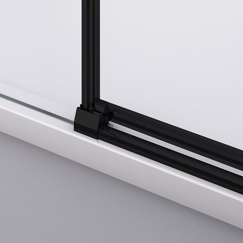 RONAL DIVERA D22T1 sprchové dveře 90x200 cm, lítací, matná černá/sklo čiré D22T1 090 06 07 Obrázek - fotka