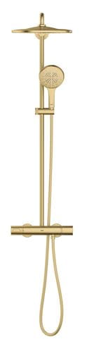 GROHE RAINSHOWER SMARTACTIVE 310 sprchový set s termostatickou baterií, horní sprcha, ruční sprcha se 3 proudy, tyč, hadice, Water Saving, kartáčovaný cool sunrise 26836GN0 Obrázek - fotka