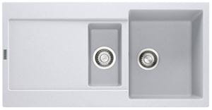 FRANKE MARIS MRG 651 fragranitový dřez 970x500 mm, otočný, vanička, odkapávač, bílá led