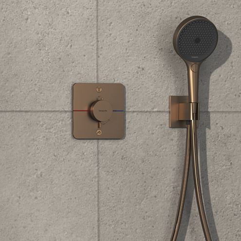 HANSGROHE SHOWER SELECT COMFORT Q podomítková termostatická baterie, pro 2 spotřebiče, kartáčovaný bronz 15583140 Obrázek - fotka