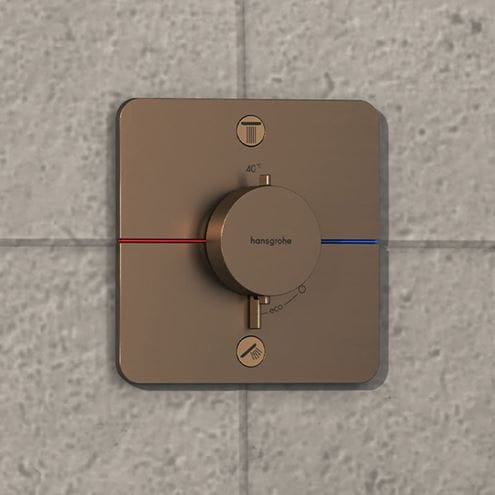 HANSGROHE SHOWER SELECT COMFORT Q podomítková termostatická baterie, pro 2 spotřebiče, kartáčovaný bronz 15583140 Obrázek - fotka