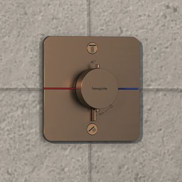 HANSGROHE SHOWER SELECT COMFORT Q podomítková termostatická baterie, pro 2 spotřebiče, kartáčovaný bronz 15583140 Obrázek - fotka