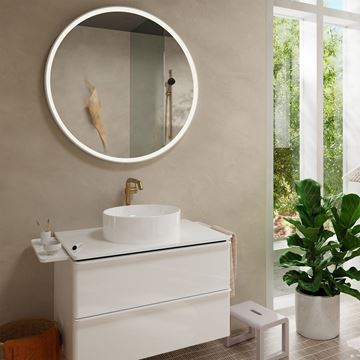 HANSGROHE TECTURIS S umyvadlová stojánková baterie 240 Fine, s odtokovou soupravou, CoolStart, EcoSmart+, kartáčovaný bronz 73370140 Obrázek - fotka