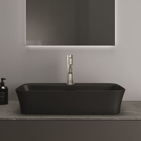 IDEAL STANDARD IPALYSS umyvadlo na desku 55 cm, s přepadem, black matt E2077V3 Obrázek - fotka