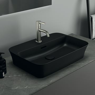 IDEAL STANDARD IPALYSS umyvadlo na desku 55 cm, s přepadem, black matt E2077V3 Obrázek - fotka