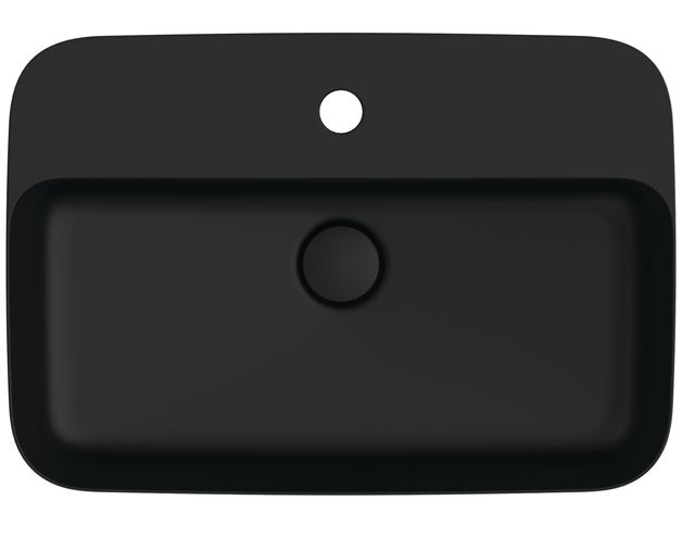 IDEAL STANDARD IPALYSS umyvadlo na desku 55 cm, s přepadem, black matt E2077V3 Obrázek - fotka