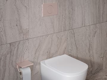 IDEAL STANDARD ALU+ držák toaletního papíru s poličkou, nástěnný, rosé BD592RO Obrázek - fotka