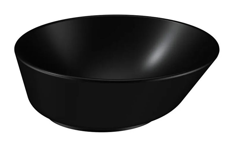 VITRA GEO umyvadlová mísa 38 cm, bez přepadu, VitrAhygiene, matná černá 7421B083-0016 Obrázek - Hlavní obrázek