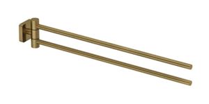 KLUDI VELA S držák ručníku 441 mm, dvojramenný, kartáčované zlato