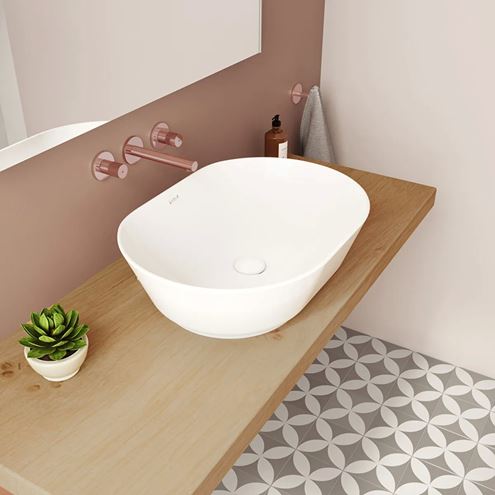 VITRA GEO umyvadlová mísa 55 cm, bez přepadu, VitrAhygiene 7427B003-0016 Obrázek - fotka